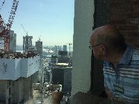 David looking at the view from our hotel.         